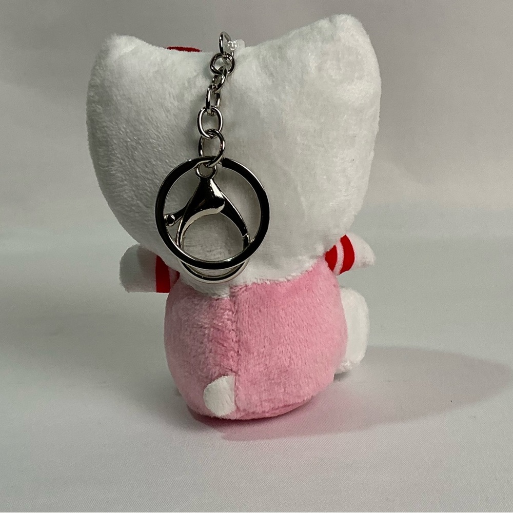 Hello Kitty Plush Keychain Toy - Pink and Red Sanrio New - Picture 4 of 5